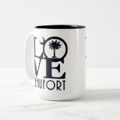 LIEBE Beaufort 15oz Zweifarbige Tasse (Vorderseite Links)