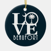 LIEBE Beaufort South Carolina Keramik Ornament (Vorne)