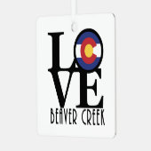 LIEBE Beaver Creek Colorado Ornament Aus Metall (Vorderseite links)