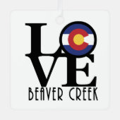 LIEBE Beaver Creek Colorado Ornament Aus Metall (Vorderseite)