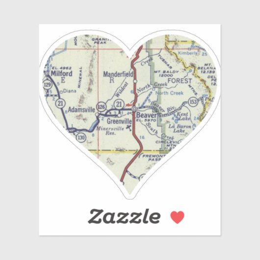 Liebe Beaver Utah Aufkleber (Blatt)