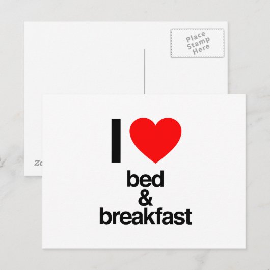 Liebe Bed and Breakfast Postkarte (Vorne/Hinten)