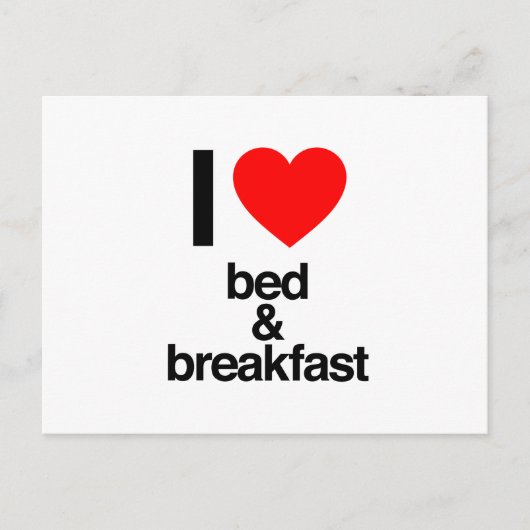 Liebe Bed and Breakfast Postkarte (Vorderseite)