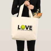 Liebe bedeutet nichts zu einem Tennis-Fan Jumbo Stoffbeutel (Vorderseite (Produkt))