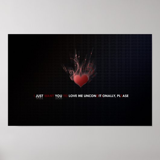 Liebe bedingungslos drucken poster (Vorne)