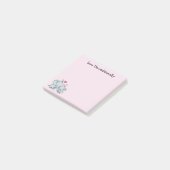 Liebe bedingungslos Elefanten Post-it Klebezettel (angewinkelt)