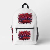 Liebe  bedruckter rucksack (Vorderseite)