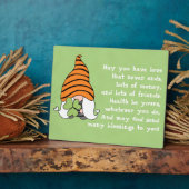 Liebe beendet nie irisches Segen Tabletop Fotoplatte (Seite)