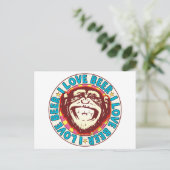 Liebe Beer Monkey Postkarte (Stehend Vorderseite)