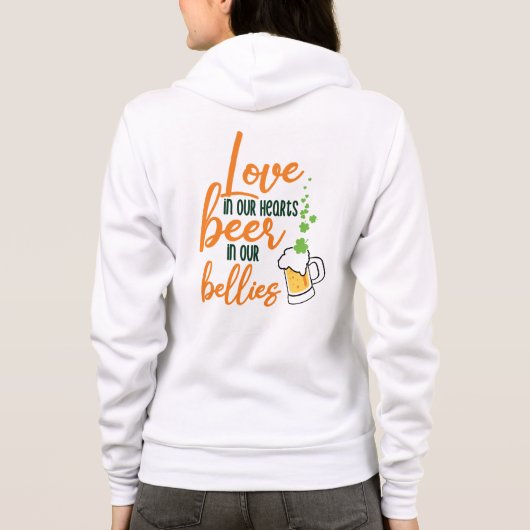 Liebe & Beer St. Patrick’s Day Fun-61146 Hoodie (Rückseite)