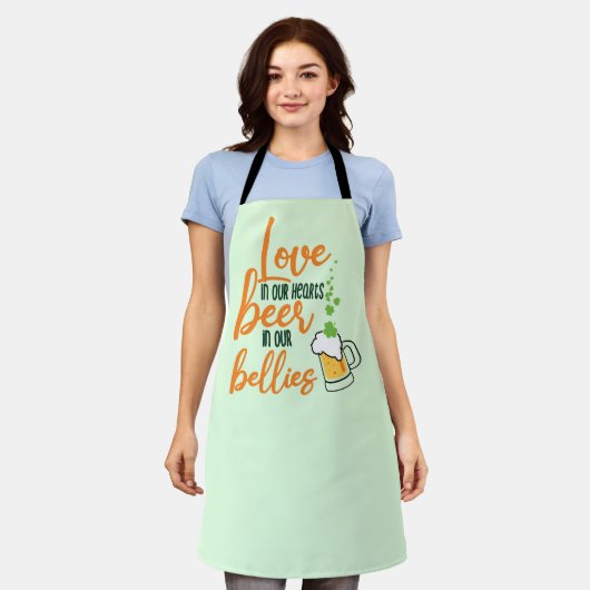 Liebe & Beer St. Patrick’s Day Fun-61146 Hoodie Schürze (Getragen)