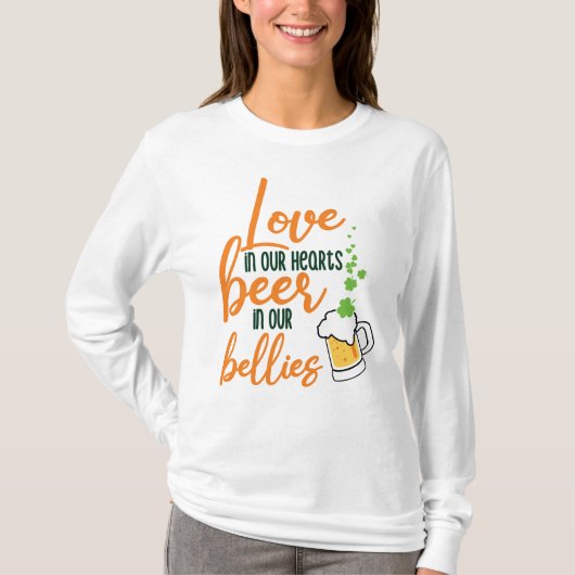 Liebe & Beer St. Patrick’s Day Fun-61146 Hoodie T-Shirt (Vorderseite)