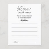 Liebe Beerdigungskarte Gedächtniskarte freigeben (Vorderseite)