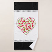 Liebe, Beeren, Kirsche Badehandtuch (Badehandtuch)
