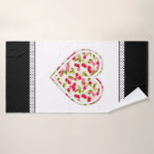 Liebe, Beeren, Kirsche Badehandtuch (Badehandtuch)