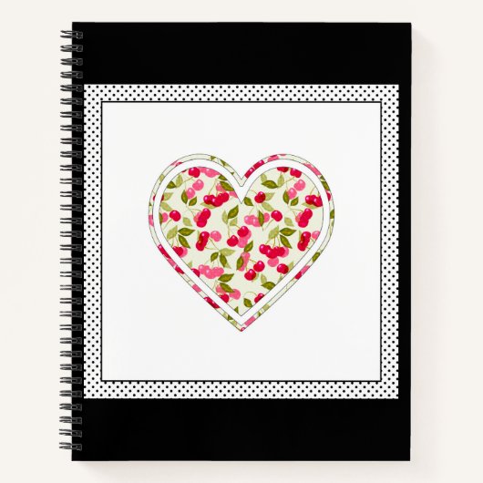 Liebe, Beeren, Kirsche Notizblock (Vorderseite)