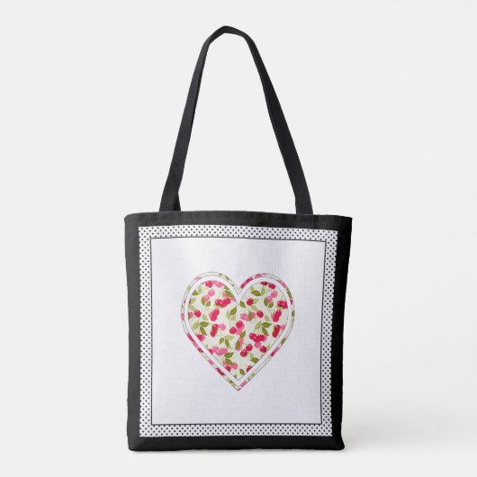 Liebe, Beeren, Kirsche Tasche (Rückseite)
