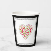 Liebe, Beeren, Kirschpapier-Becher Pappbecher (Rückseite)