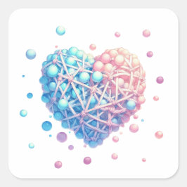 Liebe beert alles quadratischer aufkleber