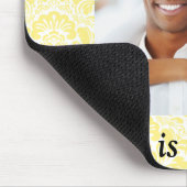 Liebe befindet sich im Air Gelb Damask Foto Mousep Mousepad (Ecke)