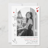 Liebe befindet sich im Air Minimalistisch Foto Bra Einladung (Vorderseite)