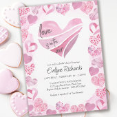 Liebe befindet sich im Brautparty "Air Pink Liebe Einladung