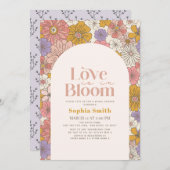 Liebe befindet sich im Brautparty Blütenreflexe Einladung (Vorne/Hinten)