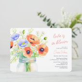 Liebe befindet sich im Brautparty der blühenden Wi Einladung (Stehend Vorderseite)