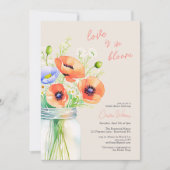 Liebe befindet sich im Brautparty der blühenden Wi Einladung (Vorderseite)