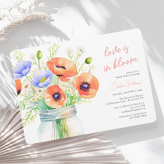 Liebe befindet sich im Brautparty der blühenden Wi Einladung