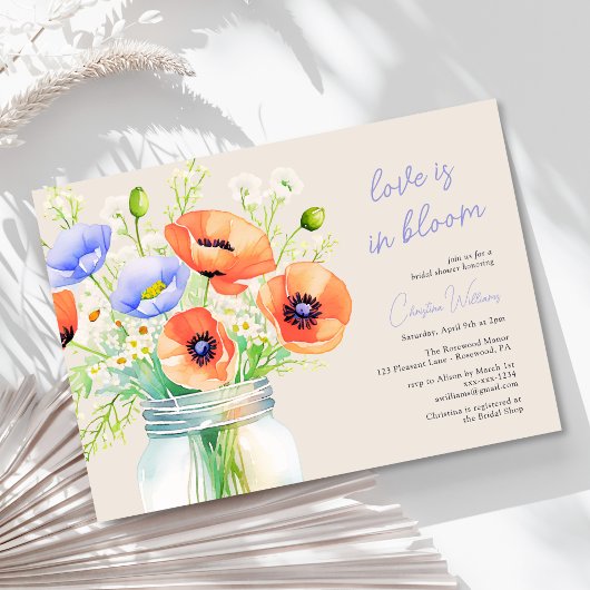 Liebe befindet sich im Brautparty der blühenden Wi Einladung