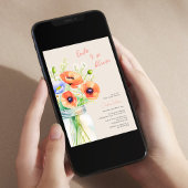 Liebe befindet sich im Brautparty der blühenden Wi Einladung