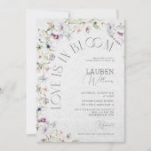 Liebe befindet sich im Brautparty der Wildblume Einladung (Vorderseite)