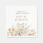 Liebe befindet sich im Brautparty der Wildblume Serviette (Vorderseite)