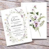 Liebe befindet sich in der Blumendusche Einladung