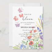 Liebe befindet sich in der Blumendusche Einladung (Vorderseite)