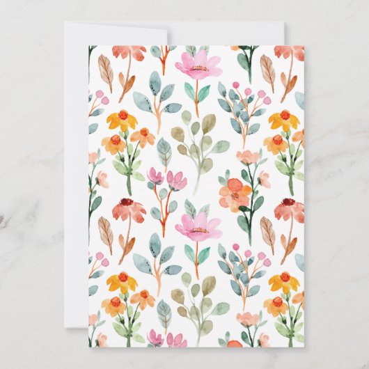 Liebe befindet sich in der Blumendusche Einladung (Rückseite)