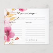 Liebe befindet sich in der Brautparty-Rezept-Karte (Vorderseite)