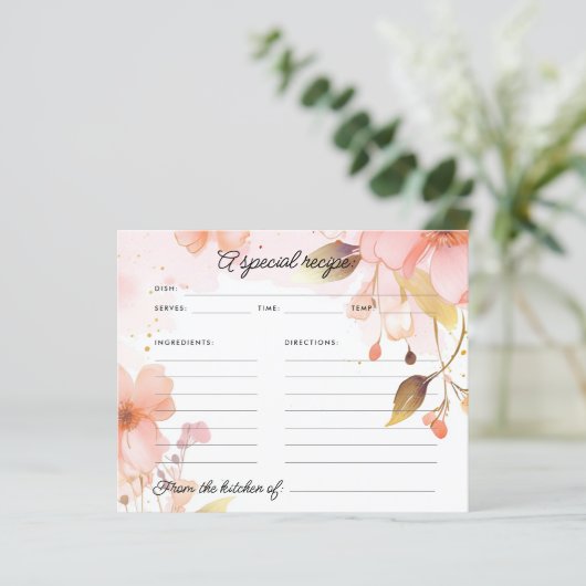 Liebe befindet sich in der Brautparty-Rezept-Karte (Stehend Vorderseite)