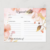 Liebe befindet sich in der Brautparty-Rezept-Karte (Vorderseite)