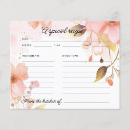 Liebe befindet sich in der Brautparty-Rezept-Karte