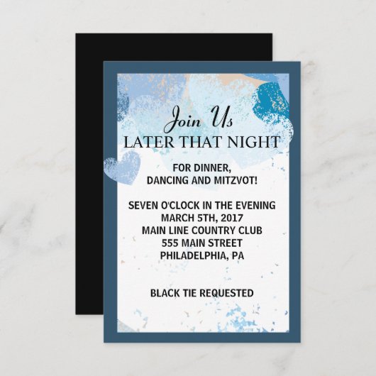 LIEBE BEFINDET SICH IN DER Jüdischen Hochzeitskart Einladung (Vorne/Hinten)