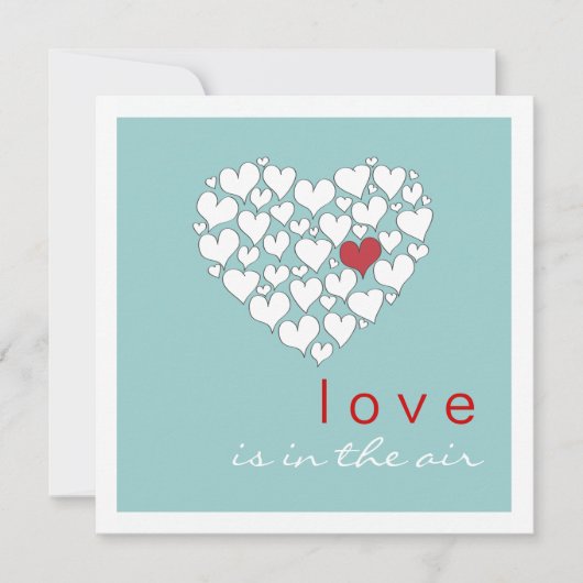 Liebe befindet sich in der Party Einladung des Air (Vorderseite)