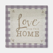 Liebe befindet sich in dieser Zuhause Magnet (Vorne)