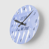 Liebe befindet sich in unserer Zuhause Blue Geomet Runde Wanduhr (Winkel)