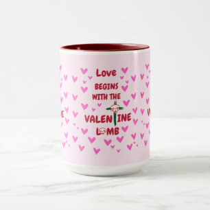 Liebe beginnt mit der Valentiner Lamm-Tasse Tasse