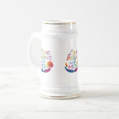 Liebe beginnt mit Mama" - 22 oz Stein Design Bierglas (Vorderseite Links)