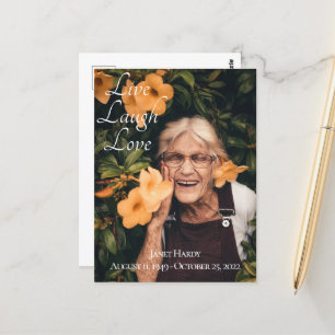 Liebe-Begräbniskarte Postkarte