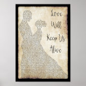 Liebe Behalte uns Alive Song Man Lady Dancing Poster (Vorne)