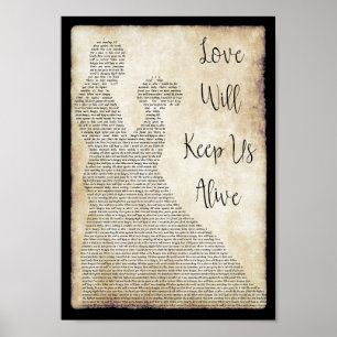 Liebe Behalte uns Alive Song Man Lady Dancing Poster